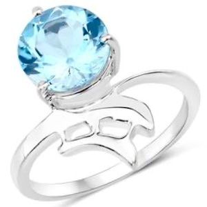 Blue topaz ring